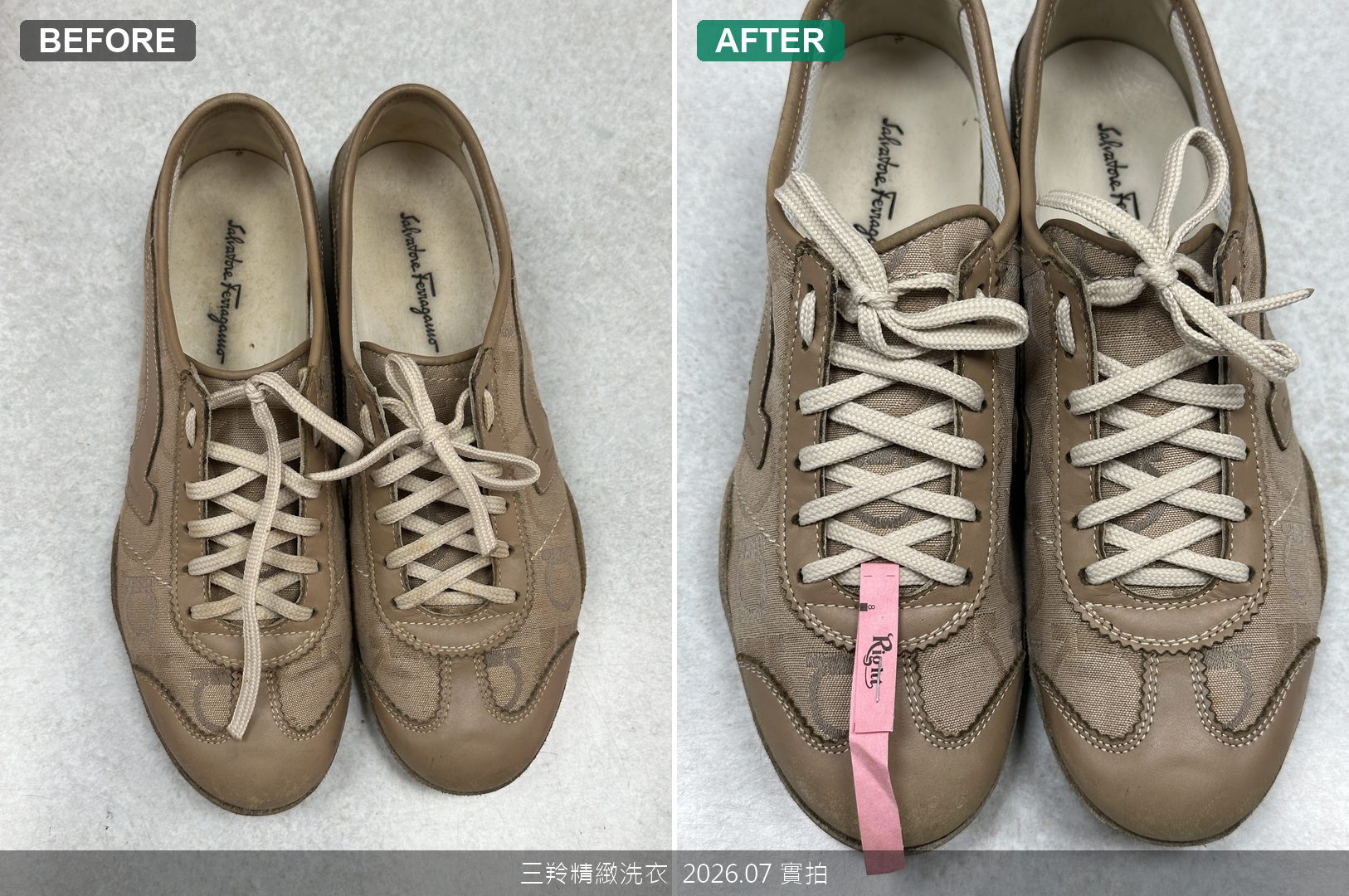 Salvatore Ferragamo 精品鞋麂皮發霉怎麼洗？鞋底麂皮除霉防硬化，台北士林洗鞋實錄